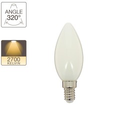 Ampoule RetroLED flamme, culot E14, 4W cons. (40W eq.), lumière blanche chaude