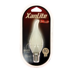 Ampoule RetroLED flamme coup de vent, culot E14, 4W cons. (40W eq.), lumière blanche neutre