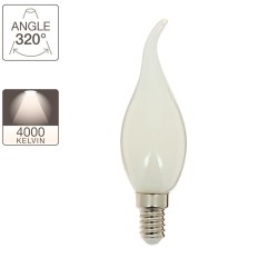 Ampoule RetroLED flamme coup de vent, culot E14, 4W cons. (40W eq.), lumière blanche neutre