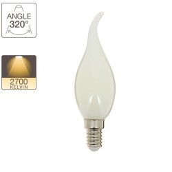 Ampoule à filament LED flamme coup de vent, culot E14, 4W cons. (40W eq.), lumière blanche chaud