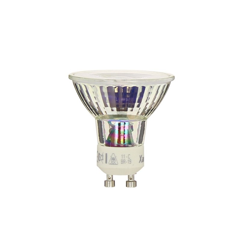 Ampoule LED spot, culot GU10, 4,5W cons. (35W eq.), lumière blanc chaud, angle focalisé