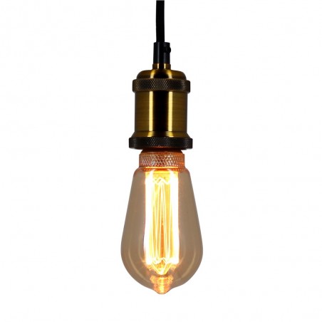 Ampoule LED déco Hologramme EDISON au verre ambré, culot E27, 4W cons., 200 lumens, lumière blanc chaud