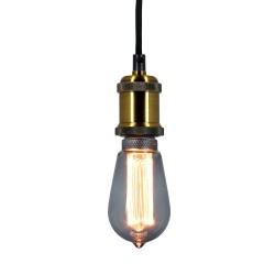 Ampoule LED déco Hologramme Edison au verre fumé, culot E27, 4W cons., 100 lumens, lumière blanc chaud