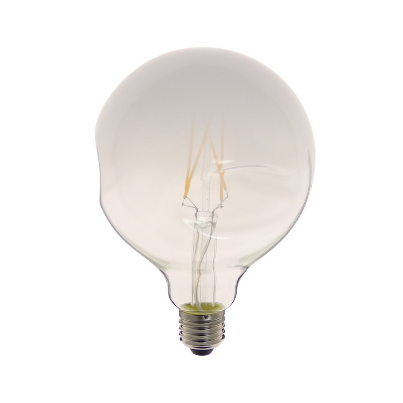 Ampoule LED Globe (G125) Irrégulière au verre lacté, culot E27, 6W cons. (48W eq.), 600 lumens, lumière blanc chaud