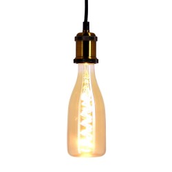 Ampoule LED déco Bouteille au verre ambré, culot E27, 4W cons. (30W eq.), 350 lumens, lumière blanc chaud