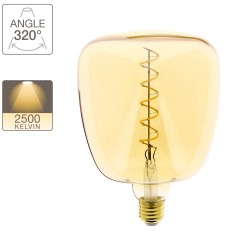 Ampoule LED déco MUG au verre ambré, culot E27, 4W cons. (30W eq.), 323 lumens, lumière blanc chaud