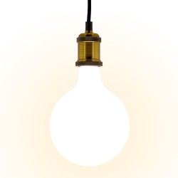 Ampoule LED déco éclairante Globe Opaline au verre lacté, culot E27, 12W cons. (100W eq.), 1521 lumens, lumière blanc neutre