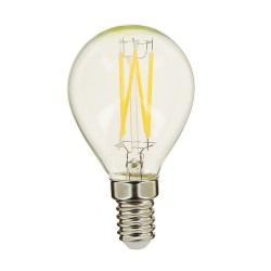 Lot x2 ampoules à filament LED EDF, sphériques, culot E14, conso 4W eq. 40W, blanc chaud