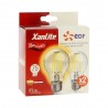 Lot x2 Ampoules à filament LED EDF, standard, culot E27, conso 8W eq. 75W, blanc chaud