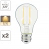 Lot x2 Ampoules à filament LED EDF, standard, culot E27, conso 8W eq. 75W, blanc chaud