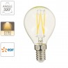 Lot x2 ampoules à filament LED EDF, sphériques, culot E14, conso 4W eq. 40W, blanc chaud