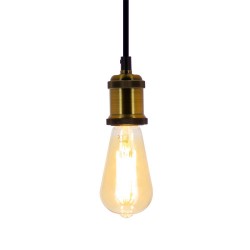 Ampoule LED déco Edison Vintage au verre ambré, culot E27, 7W cons. (50W eq.), 638 lumens, lumière blanc chaud