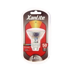 Ampoule LED spot, culot GU10, 5W cons. (50W eq.), lumière blanche chaude