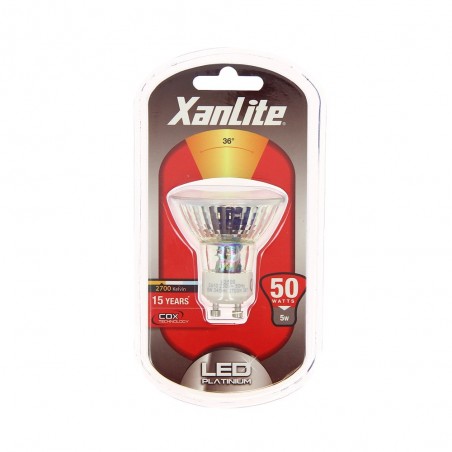 Sources LED Ampoules Spot LED, culot GU10, angle ajustable Xanlite