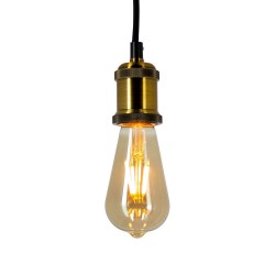 Ampoule LED (ST64) Edison / Vintage au verre fumé, culot E27, 4W cons. (23W eq.), 230 lumens, lumière blanc chaud