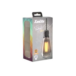 Ampoule LED (ST64) Edison / Vintage au verre fumé, culot E27, 4W cons. (23W eq.), 230 lumens, lumière blanc chaud