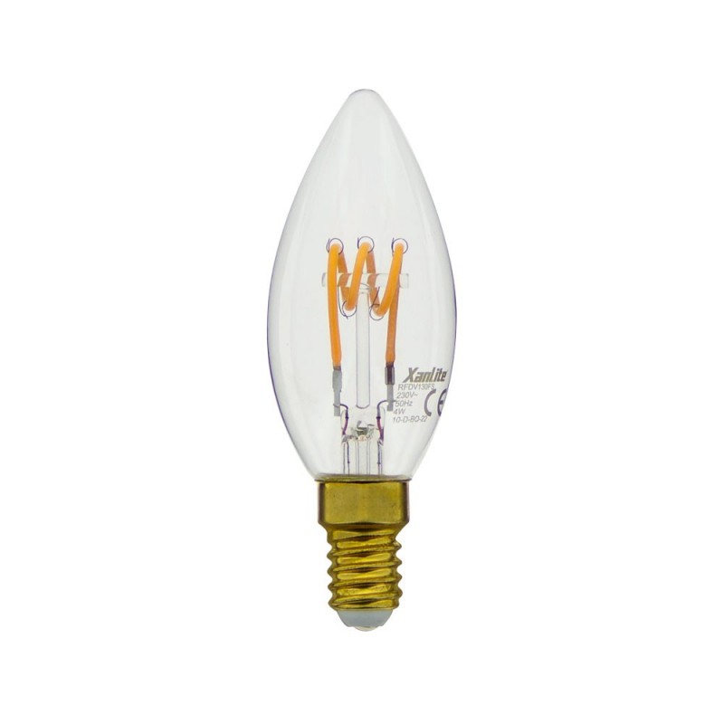 Ampoule LED Flamme / Vintage, culot E14, 4W cons. (18W eq.), 180 lumens, lumière blanc chaud