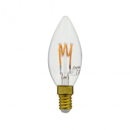 Ampoule LED Flamme / Vintage, culot E14, 4W cons. (18W eq.), 180 lumens, lumière blanc chaud