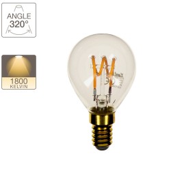 Ampoule LED (P45) / Vintage, culot E14, 4W cons. (18W eq.), 180 lumens, lumière blanc chaud