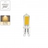 Ampoule LED G9, culot G9, 3W cons. (30W eq.), lumière blanc chaud