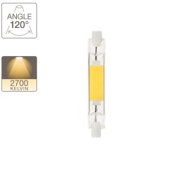 Ampoules crayon 600 lumens R7S - slim blanc chaud