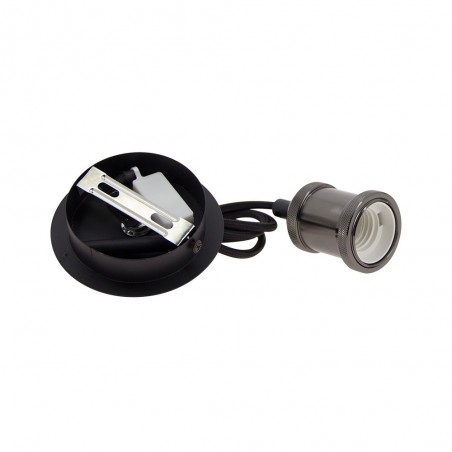 Suspension à douille noire pour ampoule