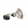 Lot de 5 Spots Encastrés Metal brossé - ORIENTABLE - Ampoule LED GU10 incluses - cons. 5W (eq. 50W) - 345 lumens - Blanc neutre