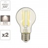 Lot x2 Ampoules à filament LED EDF, standard, culot E27, conso 8W eq. 75W, blanc neutre