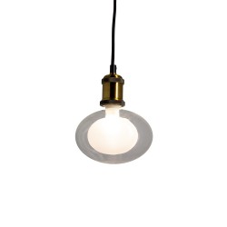 Ampoule LED déco, double verre, forme de flacon, culot E27, blanc neutre, forme allongée