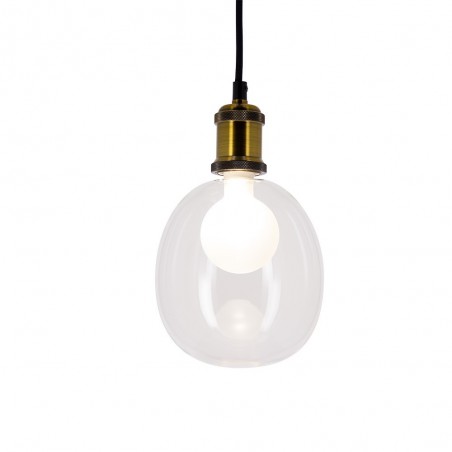 Ampoule LED déco, double verre, forme "egg", culot E27, blanc neutre, forme allongée