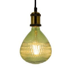 Ampoule LED déco Ballon Vert, culot E27, 4W cons., 340 lumens, lumière blanc chaud