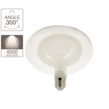 Ampoule LED déco, double verre, forme de flacon, culot E27, blanc neutre, forme allongée