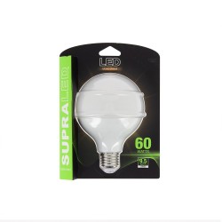 Ampoule LED (G95), culot E27, conso. 9,5W (eq. 60W), 806 lumens, blanc chaud