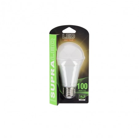 Ampoule LED (A60), culot E27, conso. 14,2W (eq. 100W), 1521 lumens, blanc chaud