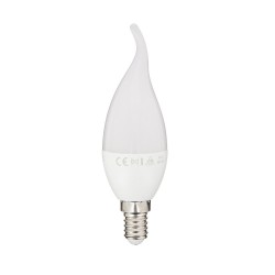 Ampoule LED (Flamme Coup de vent), culot E14, conso. 5,3W (eq. 40W), 470 lumens, blanc chaud