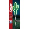 Piquet néon «Cactus» LED solaire, Couleur verte, IP44 - Spécial extérieur
