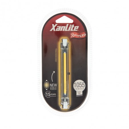 Ampoule LED Crayon, culot R7S, 10,5W cons. (65W eq.), lumière blanc chaud