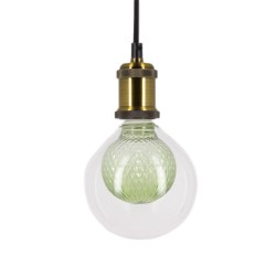 Ampoule Déco LED, Double verre Vert, G125, culot E27, 4W cons. 2700K Blanc Chaud