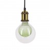 Ampoule Déco LED, Double verre Vert, G125, culot E27, 4W cons. 2700K Blanc Chaud