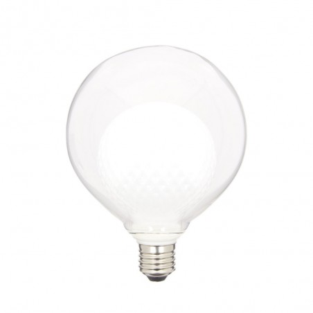 Ampoule Déco LED, Double verre Blanc, G125, culot E27, 3W cons. 2700K Blanc Chaud