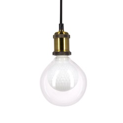 Ampoule Déco LED, Double verre Blanc, G125, culot E27, 3W cons. 2700K Blanc Chaud