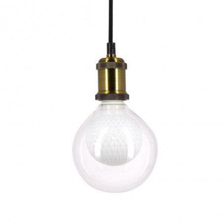 Ampoule Déco LED, Double verre Blanc, G125, culot E27, 3W cons. 2700K Blanc Chaud