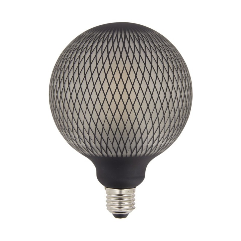 Ampoule Déco LED Filament, Aspect Filet Noir, G125, culot E27, 4W cons. 2700K Blanc Chaud