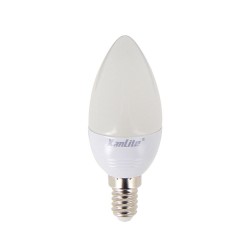 Lot de 10 Ampoules LED Flamme, culot E14, 5,3W cons. (40W eq.), lumière Blanc Chaud