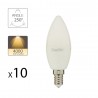 Lot de 10 Ampoules LED Flamme, culot E14, 5,3W cons. (40W eq.), lumière Blanc Neutre