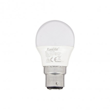 Ampoule LED P45, culot B22, 5,3W cons. (40W eq.), lumière blanc neutre