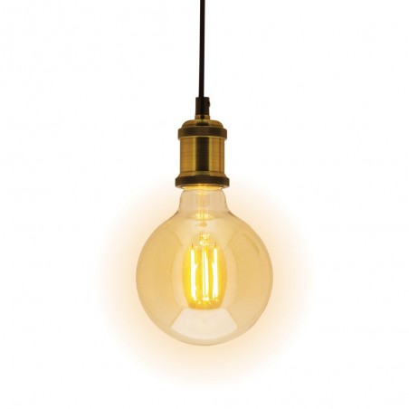 Ampoule LED connectée Filament E27 G125 Transparent 5,5W cons. Variation de luminosité