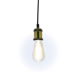 Ampoule LED connectée KOZii, éclairage multi-blancs, Filament E27 ST64 au verre ambré, 5,5W cons. Variation de luminosité