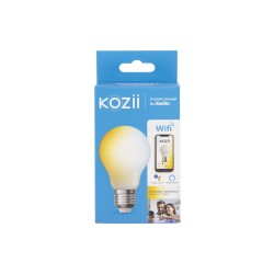 Ampoule LED connectée KOZii, éclairage multi-blancs, Filament, E27 A60 Opaque 7W cons.,