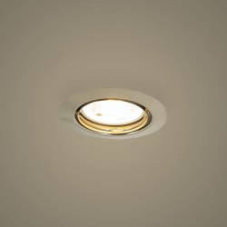 Ampoule LED connectée GU10 Spot encastrable aluminium brossé orientable 5W Variation de couleur et luminosité